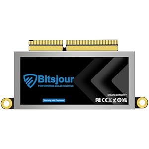 Bitsjour 256GB NVMe SSD für MacBook Pro A1708 2016 2017 Non-Touch Bar, 22+34 Pins Original Schnittstelle, M.2 PCIe 3.0 3D NAND TLC Interne Festplatte Ersatz für Performance Upgrade, mac OS vorgeladen
