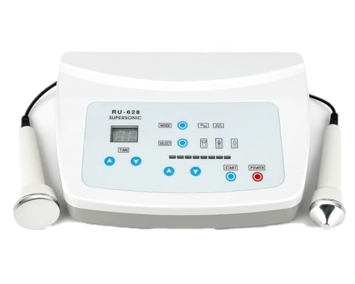 Aparelho de Ultrassom Corporal e Facial Ru-638 com Jato de Plasma, 1MHz-3MHz, 110V, Branco, Inclui 5 Ponteiras e Caneta Removedora
