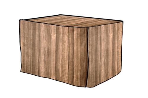 Image of The Furnishing Tree microwave oven cover compatible for IFB 23 Liters Convection 23BC4, Waterproof, Dustproof, Wipeable, Cover Size In CM: (50.8x43.2x35.6), Wooden Pattern Brown