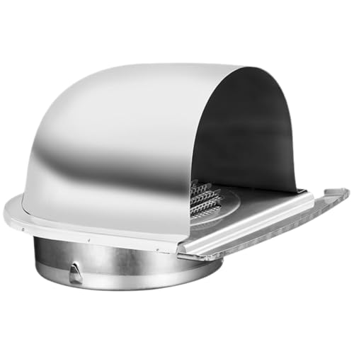 FIXOSHEE Rejilla de Ventilación de Acero Inoxidable 201 U Tipo 100 MM para Campana Extractora Cubierta Exterior Antilluvia y Antiviento para Salida de Escape de Cocina Accesorio de