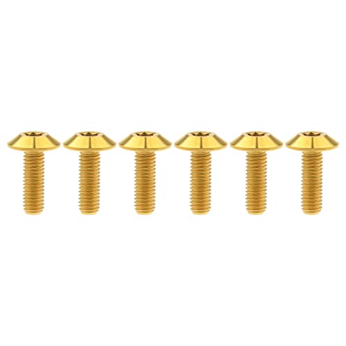 Ruifu �`�^�������{���gM5x12 15 20 25mm �g���N�X �w�b�h�́A�I�[�g�o�C�̃V�F����w�����b�g�Ɏ��]�ԓK�p�ł��܂�6�� (M5x15mm, �S�[���h)