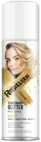 Glitter Hair Colour Spray, Silver Sparkle, 125ml, Loose