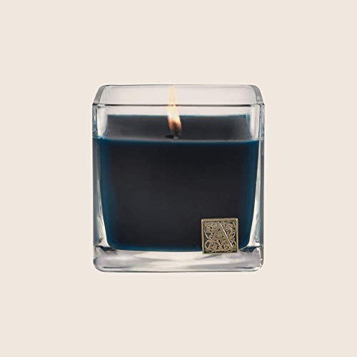Aromatique The Smell Of Winter Glass Cube 12 Oz Scented Jar Candle With Metal Medallion For Home Décor And Gift #TOP26