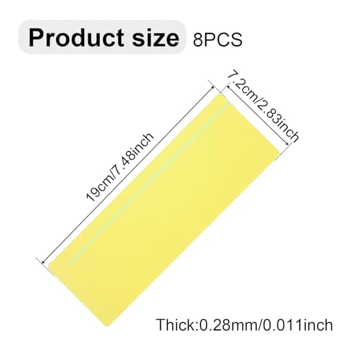 Raheem 8pcs Yellow Overlays for Dyslexia Overlays Reading Ruler Guided Reading Strips Yellow Tracking Highlight Colored Overlay Bookmark Reduce Visual Stress Teacher Teaching Supplies for Classroom - Image 2