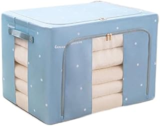 Foldable Organizer With Reinforced Handle,40L Clothes Storage Comforter For Blanket Bedding,Closet And Under Bed Storage Bag Organizer-Blue 40l