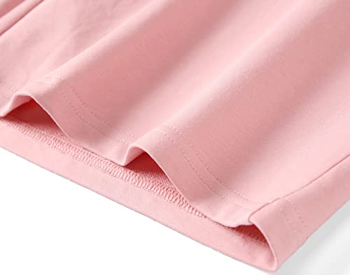 Fuwenni Women's Casual Elastic Waist Summer Drawstring Curling Bermuda Shorts With Pockets Pink Us Xl #TOP4