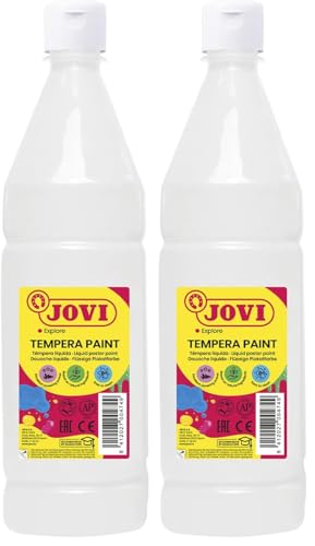 Jovi Tempera liquida escolar 1000 ml blanco (Paquete de 2)