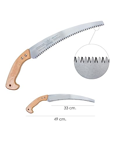 Image of Heavy Duty Garden Hand Pruning Saw Cutter | | Comfort wood Handle | Designed for Single-Hand Use | Perfect for Trimming Trees, Pruning Tree Branch and More