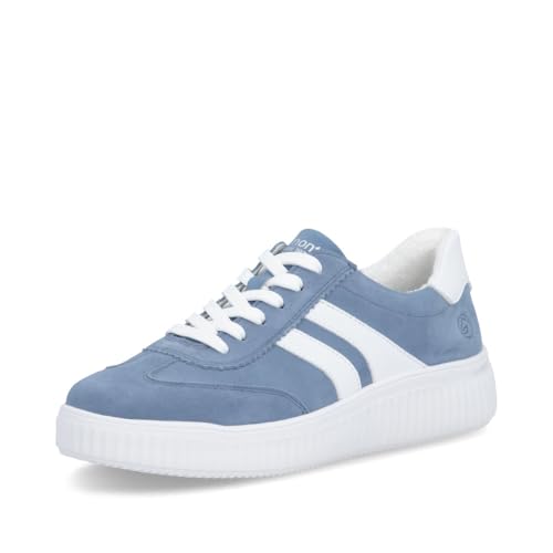 Remonte Damen Low-Top Sneaker D3E00, Frauen Halbschuhe,lose Einlage,Laufschuhe,straßenschuhe,Strassenschuhe,Sportschuhe,blau Kombi (14),42 EU