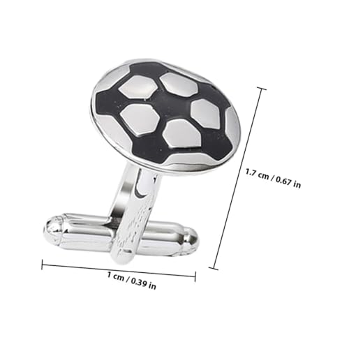 HEMOTON 4 Piezas Mancuernillas de Fútbol para Hombre miniatura 2