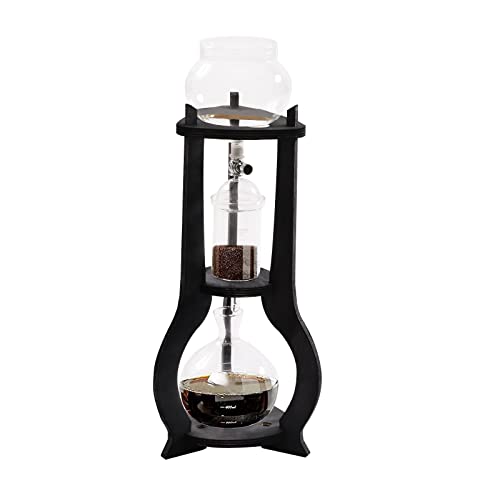 LUOSHALIYA Iced Coffee Cold Brew Drip Tower 600ML/20.29OZ Capacity Sharing Pot Cold Brew Coffee Maker 6 to 8 Cups, Ice Coffee Machine for Home Coffee Shops Offices(Grey)