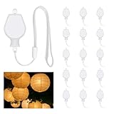 15 Pezzi Mini LED Lanterne Luci di Carta, LED Palloncini Luci, con Corda, Luce Bianca Calda, Le Batterie Sono Sostituibili, Decorazioni per Natale, Matrimonio, Compleanno, Halloween, Festa