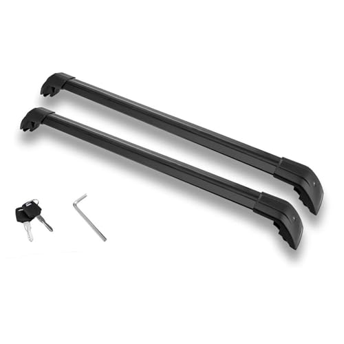 Barras de techo para Q5 2018-2024 en aluminio negro con llave