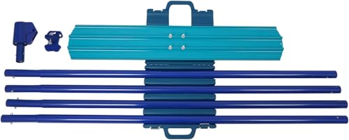 Llana de concreto, Kit de Llana de concreto con Soporte Ajustable - Llana de Aluminio para Alisar Superficies de Cemento con Mango de 1,2 m x 1,8 m para nivelar pavimento de concreto
