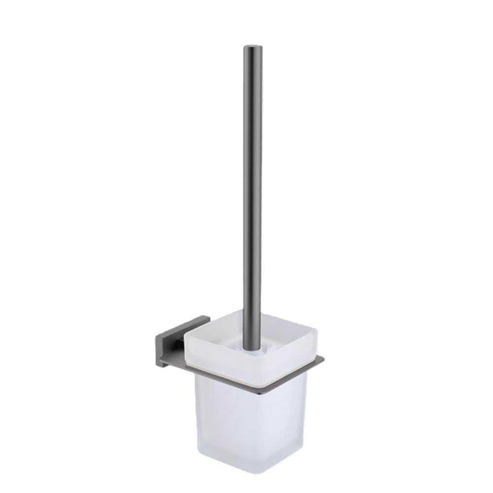 Gunmetal Stainless Steel Bathroom Hardware Towel Rack Toilet Paper Holder,Toilet Brush,Robe Hook Towel Bar Holder Grey Stainless,toilet brush
