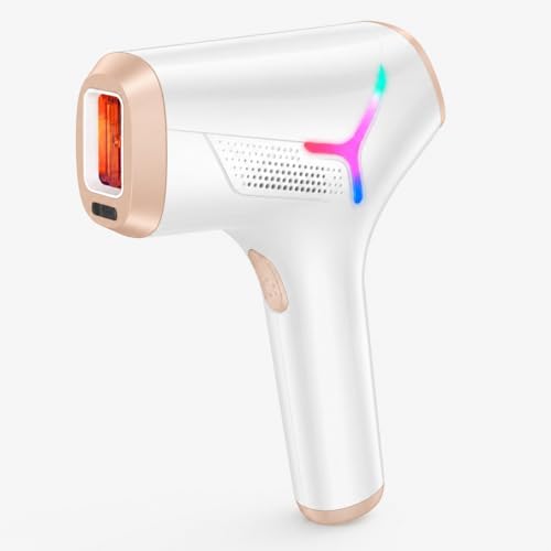 Haarlosy IPL Geräte Haarentfernung Laser für Frauen und Männer mit langanhaltenden Ergebnissen in Salonqualität für zu Hause, schmerzfreies IPL Haarentfernungsgerät für Körper, Sanftes Orange