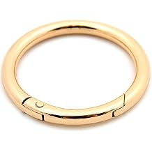 O Ring Spring Opening Snap Trigger Clip Buckle 2 PCS Charm Purse Making Gold,1 1/2"