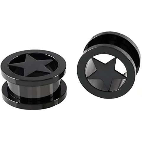 IMINI Stainless Steel Ear Tunnels with O-Ring Cover