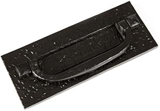 Black 270mm x 110mm Antique Letter Plate with Knocker - Cast Iron Antique Front Door Postal Box - by Hammer & Tongs