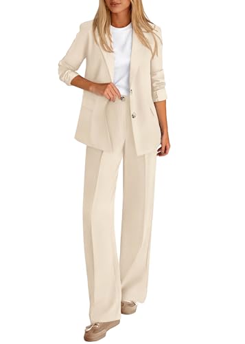 KIRUNDO Womens Suits 2 Piece Set Business Casual Blazer Jacket