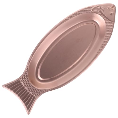 UKCOCO Plato De Pescado Forma De Pez De Acero Inoxidable Bandeja Decorativa Para Pescado Parrilla Vapor Para Cena o Picnic
