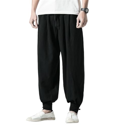 Pantalon bouddhiste zen homme coton lin : fini les vêtements serrés pour méditer au calme