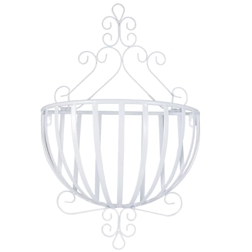 Soporte para macetas de pared semicircular de hierro contra encharcamientos 2