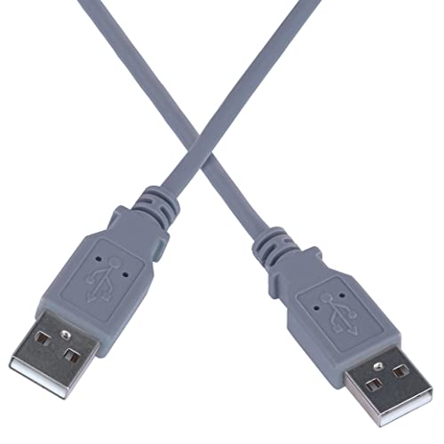 PremiumCord Câble USB 2.0 Haute Vitesse M/M 1 m, A Mâle vers A Mâle, Câble de Connexion USB pour Disque Dur Etc., Double Blindage, AWG28, Couleur Gris, Longueur 1 m – vue 3