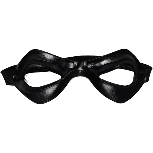 Xanmmdylum Black latex eye mask robber mask props superhero masks Halloween cosplay costume mask props Adult