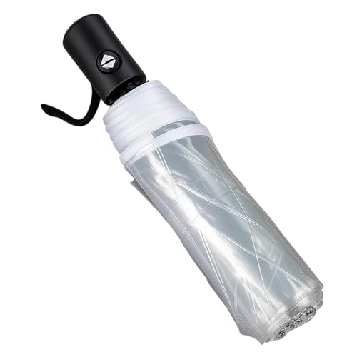 JazRvr Transparenter Regenschirm, Durchsichtiger Regenschirm Für Hochzeiten Und Alltag, 98 X 50 X 60 Cm, Klarer Regenschirms Mit Stabilem Griff