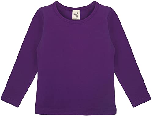 Image of Lilax Girls' Basic Long Sleeve Round Neck Cotton T-Shirt