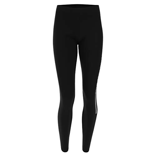 FREDDY Leggings Sportivi con Stampa Argento
