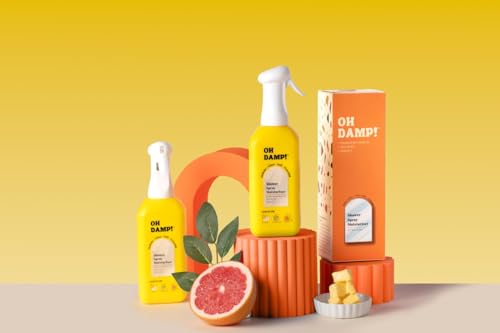Image of OH DAMP Shower Spray Moisturiser, Lightweight In-Shower Body Moisturizer with Meadowfoam Seed Oil, Shea Butter and Vitamin E, Quick Absorbing Formula for Soft Glowing Skin