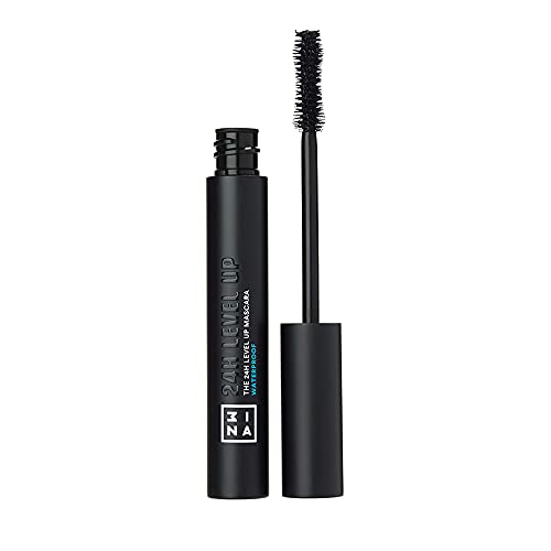 3INA MAKEUP - The 24H Level Up Mascara Waterproof 900 - Schwarz Wimperntusche Lange Wimpern - Volume Länge Kurve Mascara - Sanduhrbürste Wimperntusche für Empfindliche Augen - Vegan - Cruelty Free