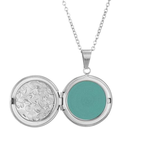 Collier médaillon bleu photo : le symbole d'un amour éternel à porter