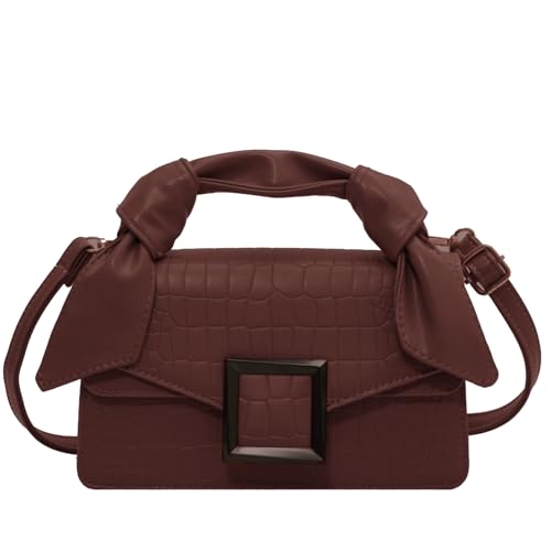 Image of Women Vegan Leather Evening Handbag Crocodile Pattern Handle Clutch Purse Cross Body Envelope Bag