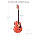 Best Choice Products Acoustic Electric Bass Guitar, Full Size 4 String, Fretted Bass Guitar w/Padded Gig Bag - Red