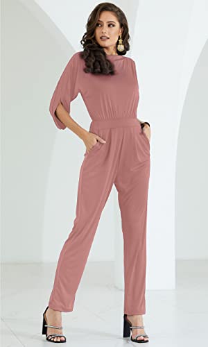 Image of KOH KOH Womens Short Sleeve Semi Formal Cocktail One Piece Jumpsuit Romper