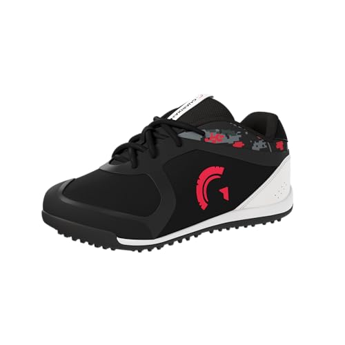 Guardian Bolt Youth Baseball Turf Shoes, Black/Red, Size 7