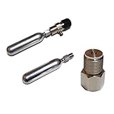 jasgin ボンベ開封後に脱着可能 CO2レギュレーター 変換バルブ M15 P1.25 → 1/2-20UNF グリーンガス74g テトラ規格38g ガス変換アダプター アタッチメント