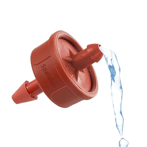 60PCS 2 GPH Pressure Compensating Drip Irrigation Spot Watering Drippers/Emitters, Self-Cleaning Constant Flow Drip Irrigation Emitters Heads Irrigation Drippers Parts for Drip Irrigation System