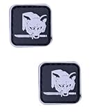 Zeedby 2pc Fox Hound Metal Gear Solid Special Force Group PVC Patch Armband Badge Military Decorative Sewing Applique Embellishment Tactical Patches (z8)