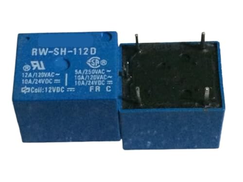 Relais RW-SH-124D 24V CC 5 broches 10A pour circuit imprimé electronique