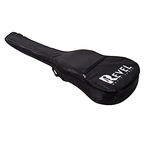 Image of Revel 38 Inch Acoustic Guitar Cutaway Wooden Guitar with High-Gloss Finish, Steel Strings, Smooth Tuning Pegs, Includes Carry Bag, Picks & Sting winder Guitar for Adults. (NATURAL)