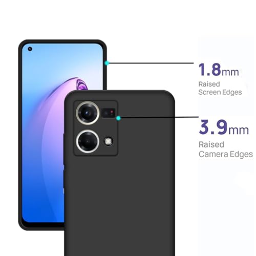 Image of HELLO ZONE Exclusive Matte Finish Soft Back Case Cover for Oppo F21 Pro 4G - Black