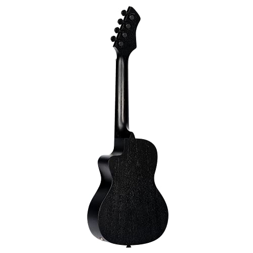 Ortega Guitars Ukulélé Concert électro-acoustique – Série Horizon – tête inversée – Okoumé (RUHZ-CE-SBK) - Les Beatles, Paul McCartney, John Lennon, RIngo Starr, George Harrison Ortega Guitars Ukulélé Concert électro-acoustique - Série Horizon - tête inversée - Okoumé (RUHZ-CE-SBK) – Image 3