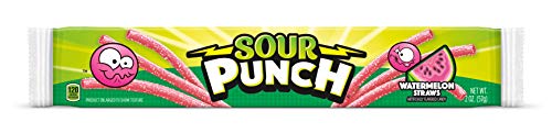 Sour Punch Watermelon Fruit Straws, 2oz, 24ct