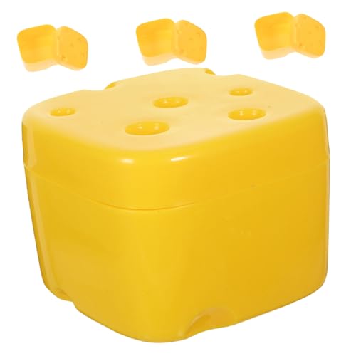 FUNOMOCYA 4 Unidades De Contenedores Para Guardar Queso En El Frigorífico Para Lonchas Para Bloques De Queso Con Tapa Color Amarillo
