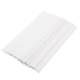 CIYODO 100 Piezas Barra De Chocolate Palitos De Golosinas Blancas Palitos De Postre Blancos Suministros para Hacer Dulces Largos Palo De Pastel White