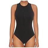 Coupe Confortable : Les Bodys Pour Femmes Sont Dotés De Fermetures À Pression À L'entrejambe Avec Deux Boutons, Pour Une Tenue Stable Et Pratique. Ils Offrent Une Liberté De Mouvement Maximale.